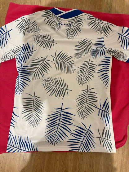Maillot de foot Brésil concept feuille bleu